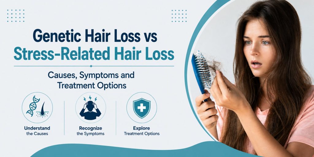Genetic Hair Loss vs Stress-Related Hair Loss: Causes, Symptoms and Treatment Options
